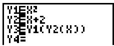 TEXAS INSTRUMENTS TI 83 & TI-83,MV - Saisie des fonctions dans la liste y = - 3