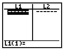 TEXAS INSTRUMENTS TI 83 & TI-83,MV - Édition d'une liste entière - 8