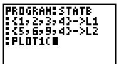 TEXAS INSTRUMENTS TI-83 PLUS.FR & TI-83 PLUS.FR 2013,MV - Définition d'un graphe statistique dans un programme - 2