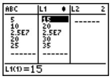 TEXAS INSTRUMENTS TI-89 TITANIUM & TI-89 TITANIUM,MV - Contextes de l'éditeur de listes statistiques - 3