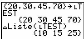 TEXAS INSTRUMENTS TI-89 TITANIUM & TI-89 TITANIUM,MV - Liste(liste) - 1