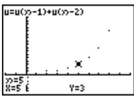 TEXAS INSTRUMENTS 82 ADVANCED - Placer le curseur TRACE sur une valeur quelconque de n valide - 2