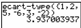 TEXAS INSTRUMENTS 82 ADVANCED - Écart-type (variance) - 1