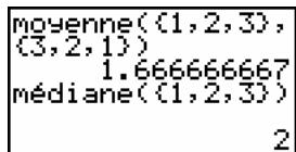 TEXAS INSTRUMENTS 82 ADVANCED - Moyenne(médiane) - 1
