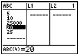 TEXAS INSTRUMENTS 82 ADVANCED - Modification d'un terme dans une liste - 2