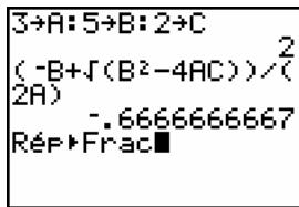 TEXAS INSTRUMENTS 82 ADVANCED - Quitter un menu sans choisir d'option - 12