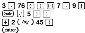 TEXAS INSTRUMENTS 82 ADVANCED - Saisie d'une expression - 1