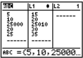 TEXAS INSTRUMENTS 82 ADVANCED - Contexte de visualisation des noms - 1