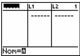 TEXAS INSTRUMENTS 82 ADVANCED - Affichage de l'éditeur de listes statistiques - 3