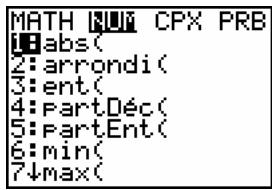 TEXAS INSTRUMENTS 82 ADVANCED - Passer d'un menu à l'autre - 2