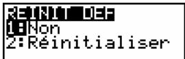 TEXAS INSTRUMENTS 82 ADVANCED - Réinitialisation des valeurs par défaut - 1