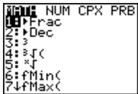 TEXAS INSTRUMENTS 82 ADVANCED - Quitter un menu sans choisir d'option - 11