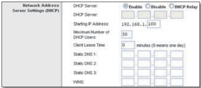 LINKSYS WRT3200ACM - Network Address Server Settings (DHCP) - 1