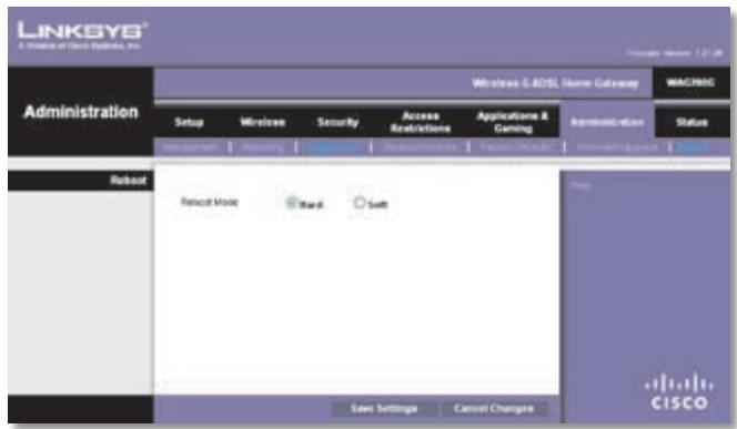 LINKSYS WRT3200ACM - Administration >Reboot - 1