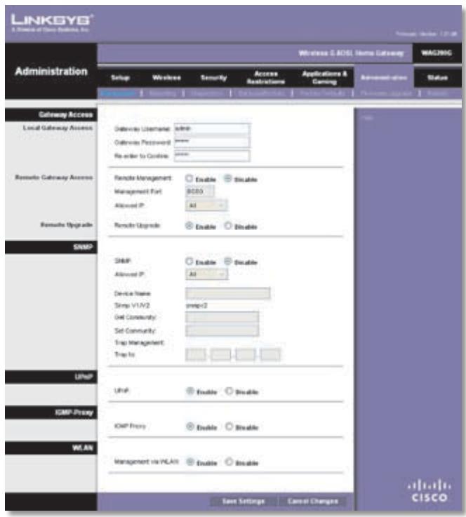 LINKSYS WRT3200ACM - Administration > Management - 1