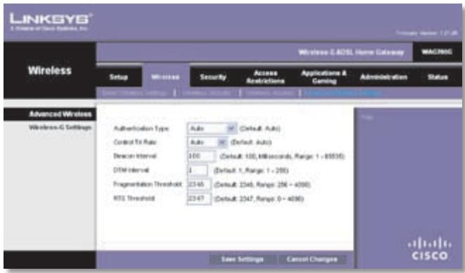 LINKSYS WRT3200ACM - Wireless > Advanced Wireless Settings - 1