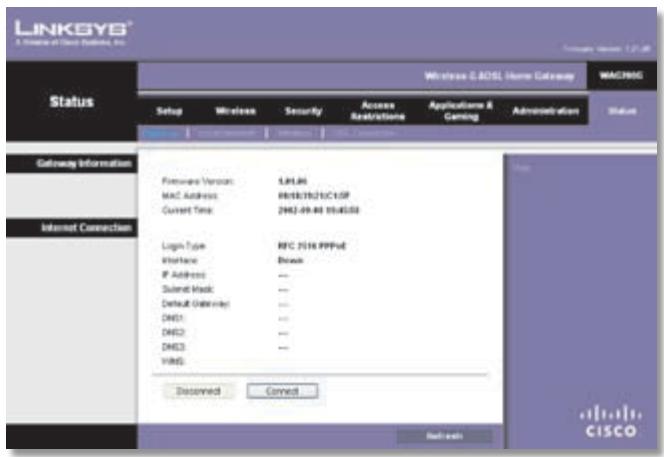 LINKSYS WRT3200ACM - Status > Gateway - 1
