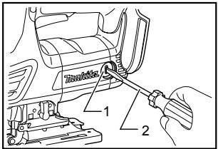 MAKITA JVO600J - Replacing carbon brushes - 2