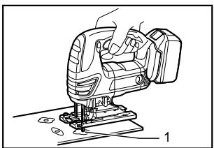 MAKITA JVO600J - A) Perforando de un agujero de inicio: - 1