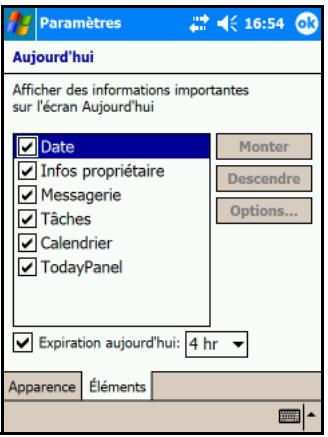 HP PHOTOSMART 325,MV - Personnalisation de l'écran aujourd'hui - 2