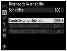 NIKON D5600 - Sélectionnez Contrôle sensibilité auto. - 1