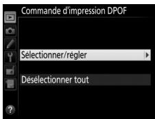 NIKON D5600 - Création d'une commande d'impression DPOF : réglage d'impression - 1
