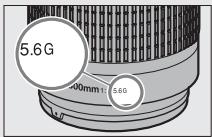 NIKON D5600 - Pour reconnaître les objectifs à microprocesseur et les objectifs de type G, E et D - 2