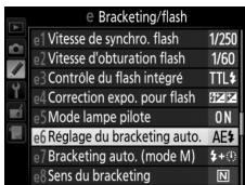 NIKON D5600 - Sélectionné le bracketing de l'exposition ou du flash. - 1