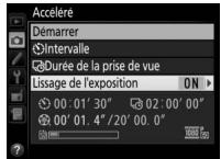 NIKON D5600 - - Pour activer ou désactiver le lissage de l'exposition : - 1