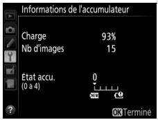 NIKON D5600 - Informations de l'accumulateur - 1