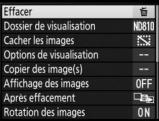 NIKON D5600 - Menu Visualisation : gestion des images - 8