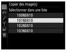 NIKON D5600 - Sélectionnez un dossier de destination. - 2