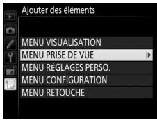 NIKON D5600 - Sélectionnez un menu. - 1