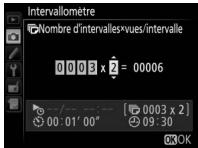 NIKON D5600 - Modifiez les réglages de l'intervallomètre. - 6