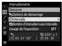 NIKON D5600 - Modifiez les réglages de l'intervallomètre. - 3
