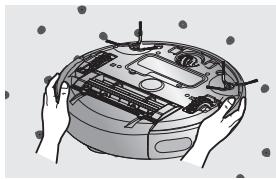 SAMSUNG SRR400 - You must turn off the Power Switch at the bottom of the main unit before cleaning the robotic. - 2