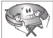 SAMSUNG SRR400 - N'appuyez pas excessivement sur le pare-chocs du robot aspirateur. - 1