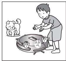 SAMSUNG SRR400 - Si un enfant ou un animal domestique doit rester seul, veillez àmettre le robot aspirateur hors tension. - 1