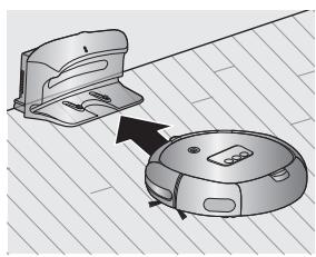 SAMSUNG SRR400 - Durch Drücken der Taste „Recharging (Laden)" können Sie den Robo-Sauger zum Ladegerät zurückkehren halten, um die Batterie aufzuladen. - 1