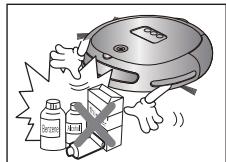 SAMSUNG SRR400 - N'utilisez jamais le robot aspirateur dans des lieux相对较 des matieres combustibles, tels que : - 1