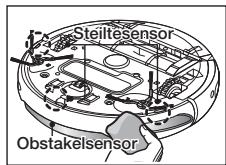 SAMSUNG SRR400 - Verwijder regelmatig eventuele vreeimde stoffen die zich op de obstakel- en steiltesensoren ophopen. - 1
