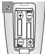 SAMSUNG SRR400 - ■ Mise en place des piles de la télécommande - 2
