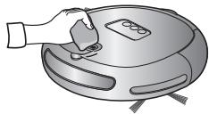 SAMSUNG SRR400 - You must turn off the Power Switch at the bottom of the main unit before cleaning the robotic vacuum. - 2