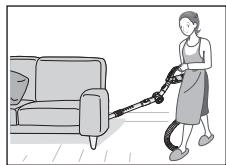 SAMSUNG SRR400 - Vacuum cleaning Robot cannot completely clean locations that it cannot reach, such as corners, and spaces between sofas and walls. - 1