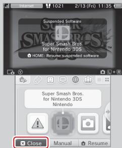 NINTENDO MINI CLASSICS - Suspending or exiting a game - 1