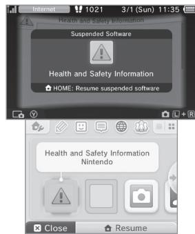 NINTENDO 6 - Suspending or exiting software - 1