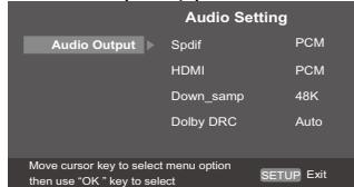 TOSHIBA BDX1300KE - Audio Setting - 1