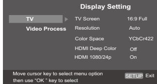TOSHIBA BDX1200 - Display Setting - 1