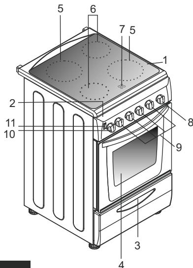 CANDY CCVB15 - × 60 COOKER - 2