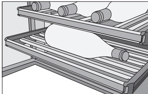 MIELE KWT 6321 - Stockage des bouteilles dans le sens de la largeur - 1
